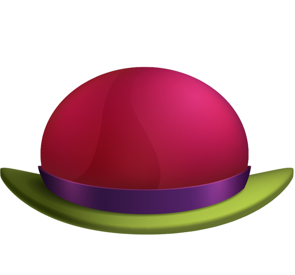 Green and Pink Bowler Hat