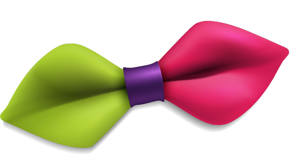 Green and Pink Bow-tie