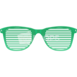 Green Slotted Glasses