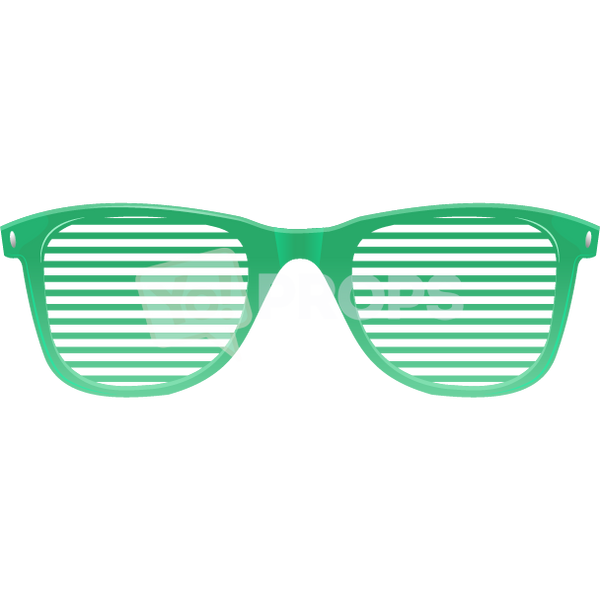 Green Slotted Glasses