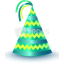 Green Striped Party Hat