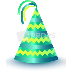 Green Striped Party Hat