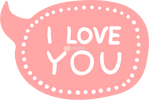 I Love You Speech Bubble