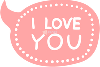 I Love You Speech Bubble