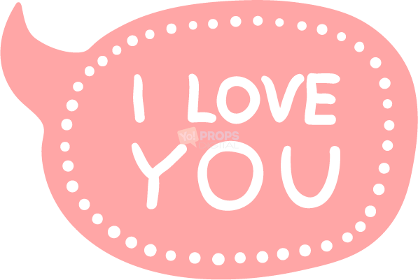 I Love You Speech Bubble