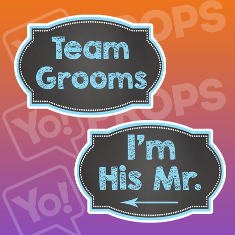 LGBT Chalkboard Wedding - I'm his Mr / Team Grooms