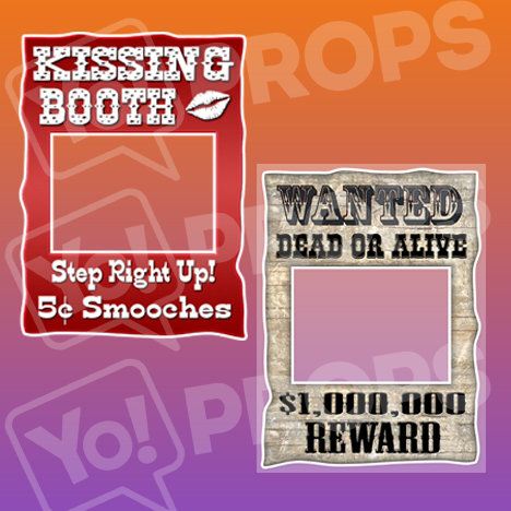 Vintage Wanted/Kissing Booth Frame