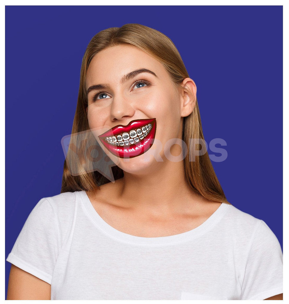 Mouth with Braces