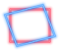 Blue & Red Neon Rectangle 1