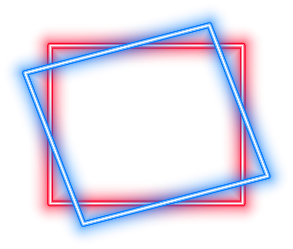 Blue & Red Neon Rectangle 1