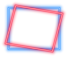 Blue & Red Neon Rectangle 2