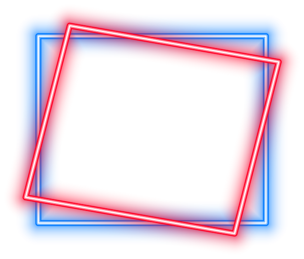 Blue & Red Neon Rectangle 2