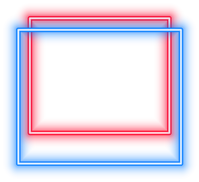 Blue & Red Neon Rectangle 4