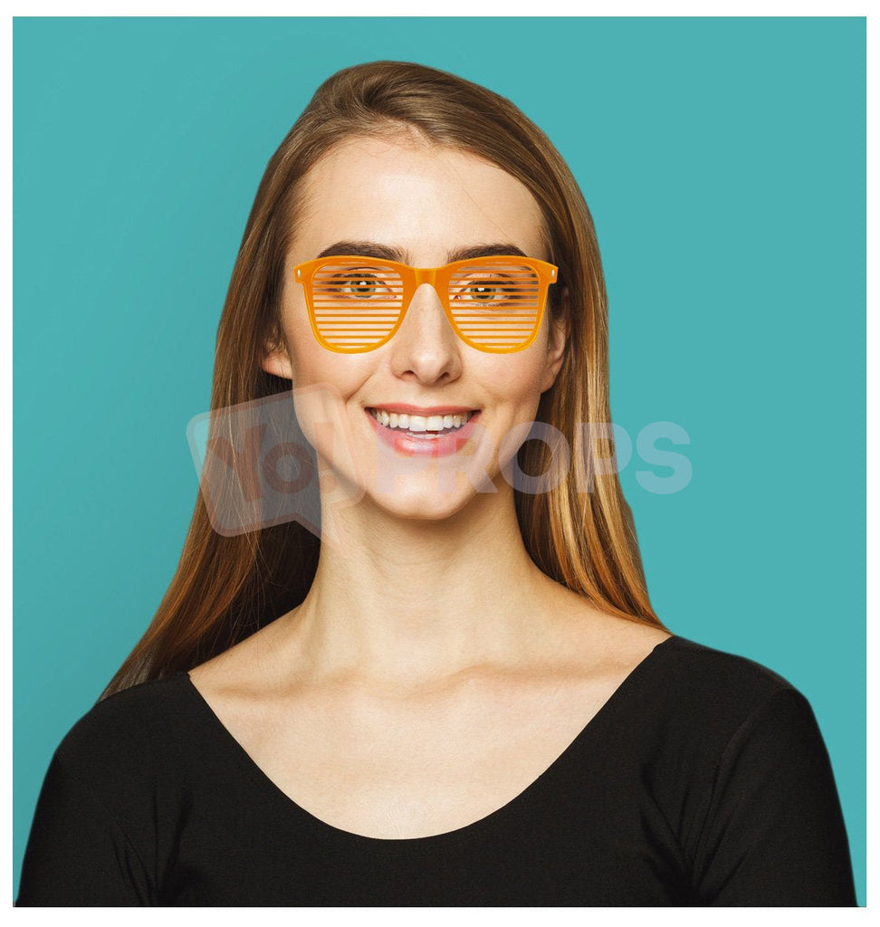 Orange Slotted Glasses