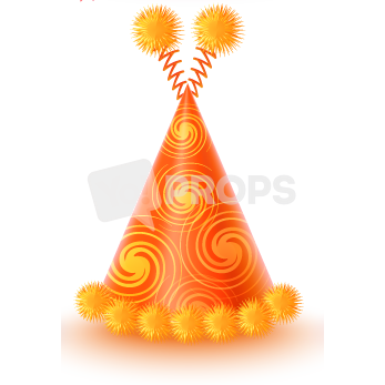 Orange Party Hat