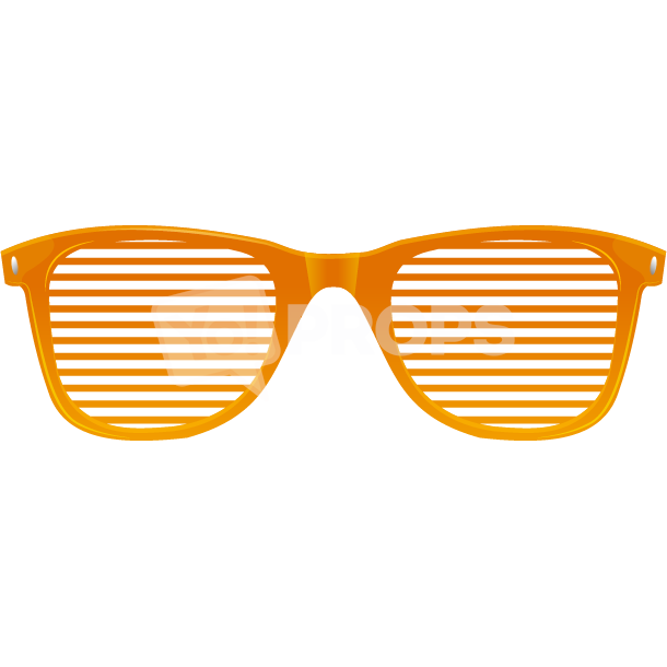 Orange Slotted Glasses