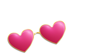 Pink Heart Glasses