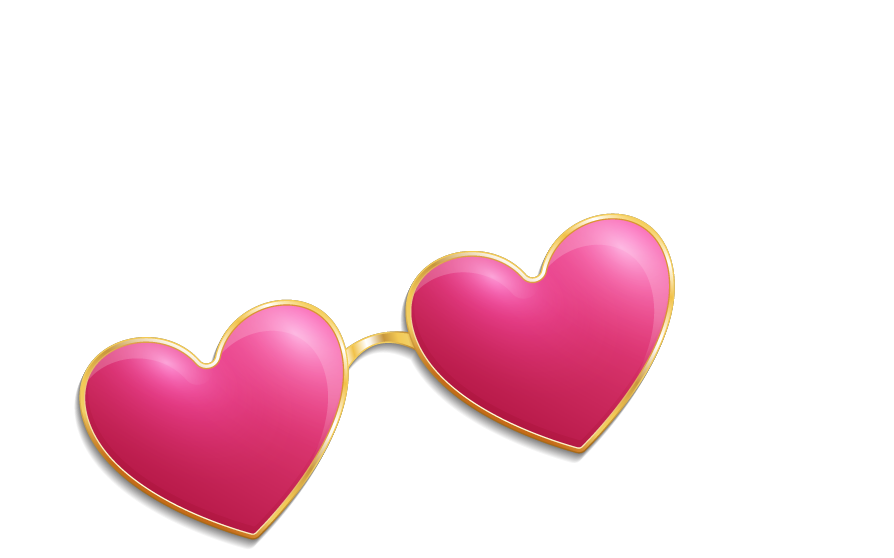 Pink Heart Glasses