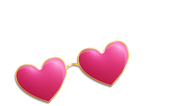 Pink Heart Glasses