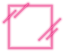 Pink Neon Square Frame