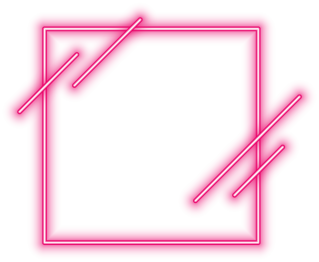 Pink Neon Square Frame