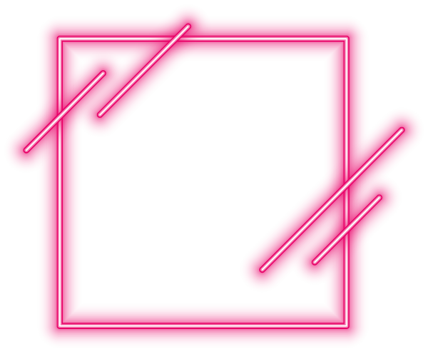 Pink Neon Square Frame