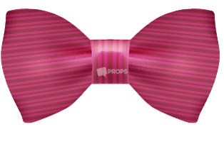 Pink Striped Bowtie