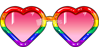 Rainbow Heart Glasses