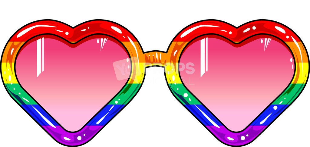 Rainbow Heart Glasses