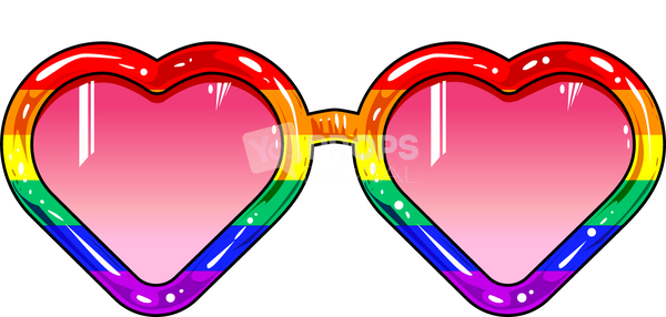 Rainbow Heart Glasses