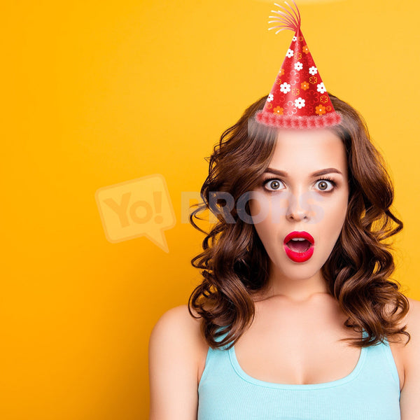 Red Flower Party Hat