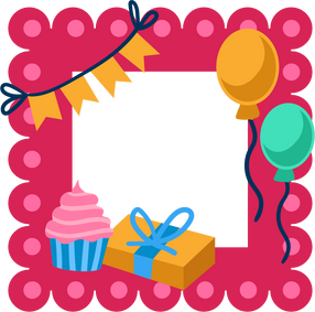 Red Birthday Collage Frame