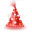 Red Flower Party Hat