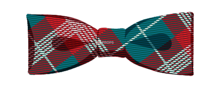 Red & Teal Plaid Bowtie