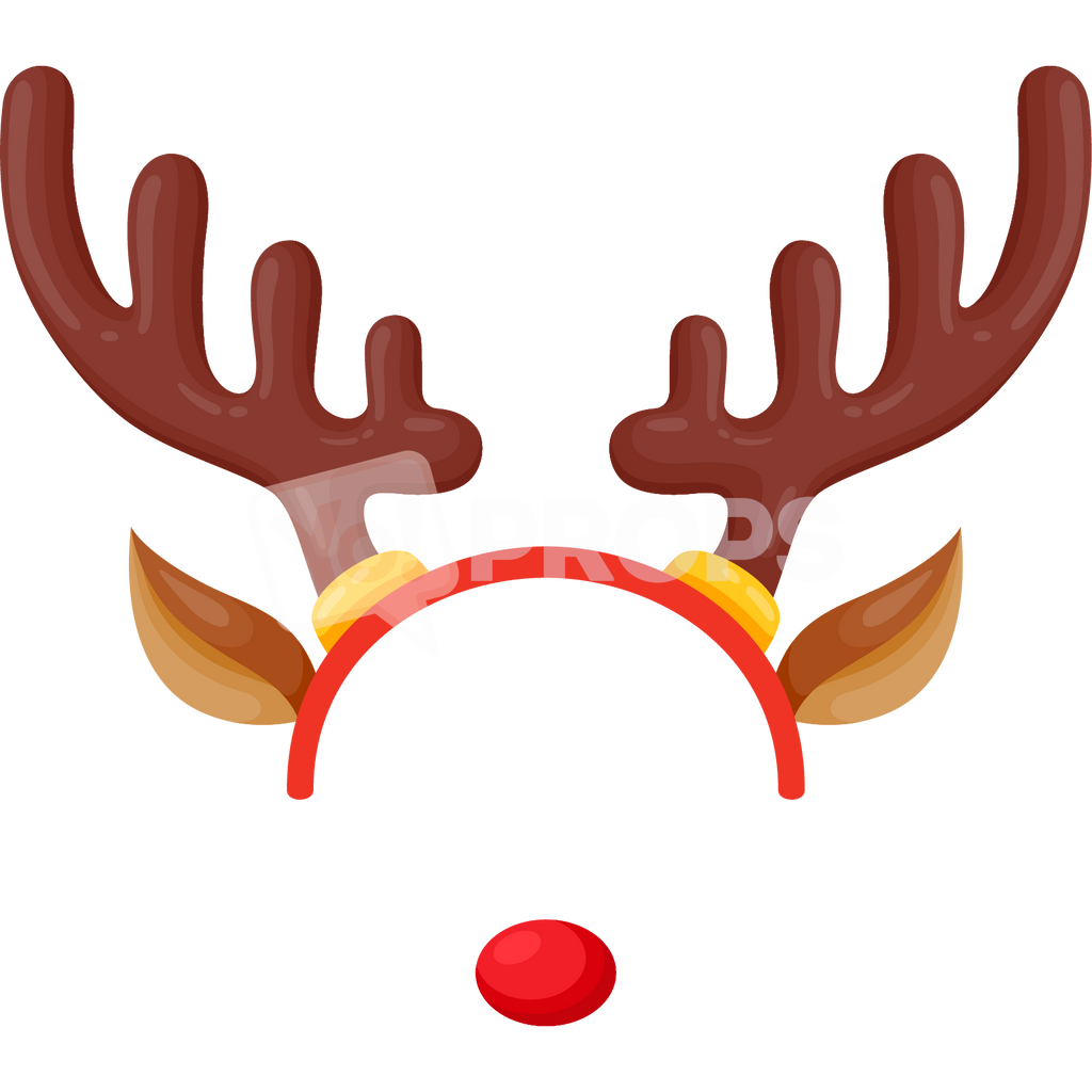 Reindeer Headband with Nose 2