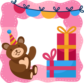 Teddy Bear Birthday Collage Frame