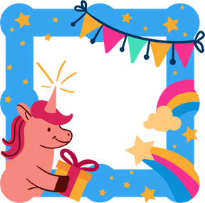 Unicorn Birthday Collage Frame
