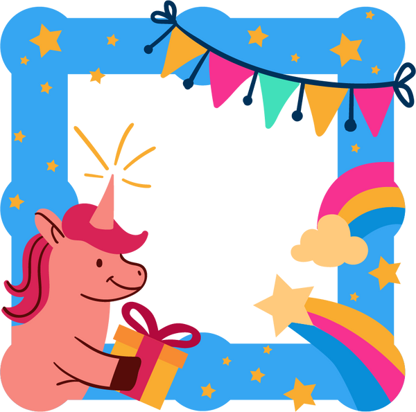 Unicorn Birthday Collage Frame