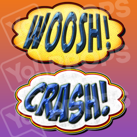 Comic Book Themed Woosh/Crash