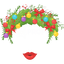 Christmas Wreath Hat with Lips