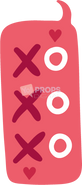 X and O Speech Bubble