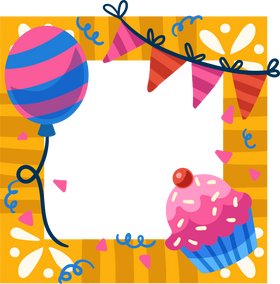 Yellow Birthday Collage Frame