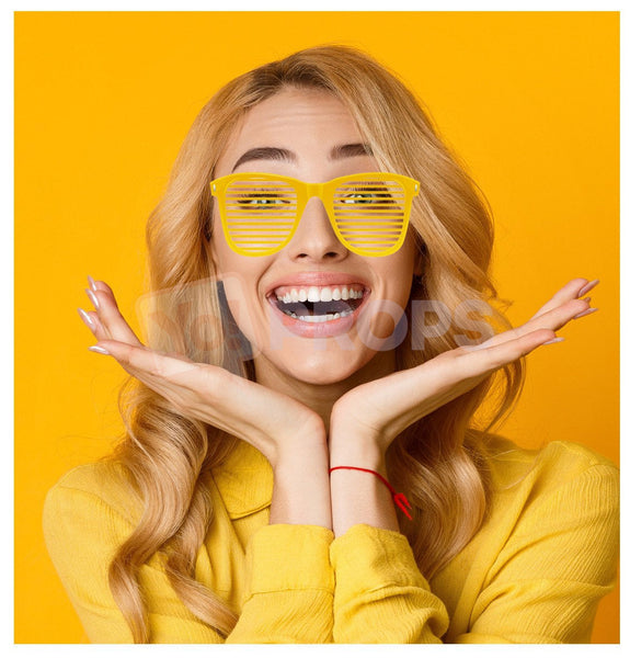 Yellow Slotted Glasses