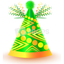 Yellow Green Party Hat