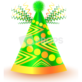 Yellow Green Party Hat