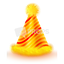 Yellow Striped Party Hat