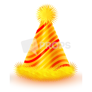 Yellow Striped Party Hat