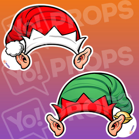 The Holiday/Christmas Wearable Prop - (Elf Ears with Hat)