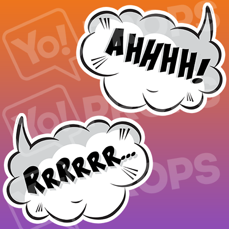 Speech Bubble Prop – “Ahhhh! / RrRrrr...”