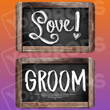 Rustic Wedding Prop – Love / Groom